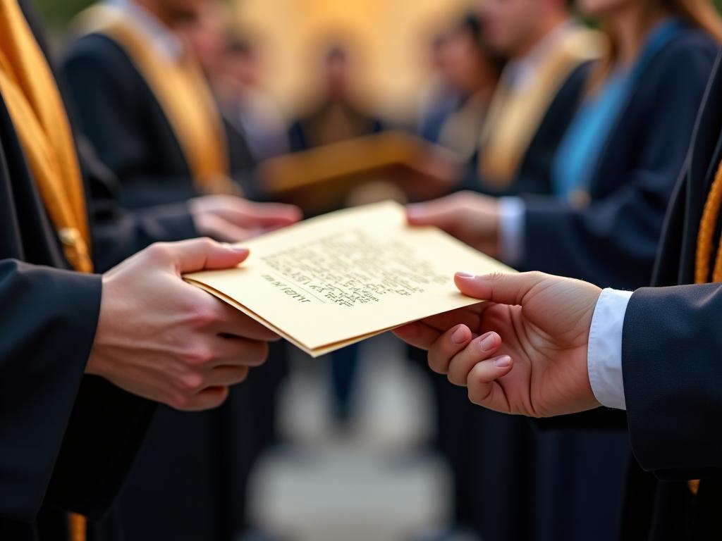 Entrega de diplomas personalizados en ceremonia